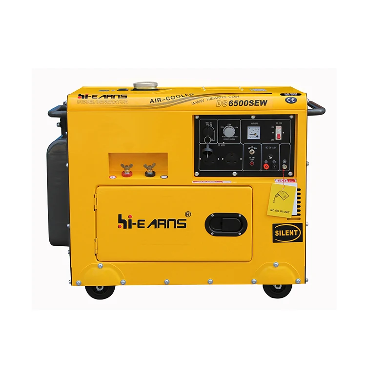 Hi-earns Brand 2KW 180A Air-cooled die·sel welder generator silent die·sel generator welding machine DG6500SEW