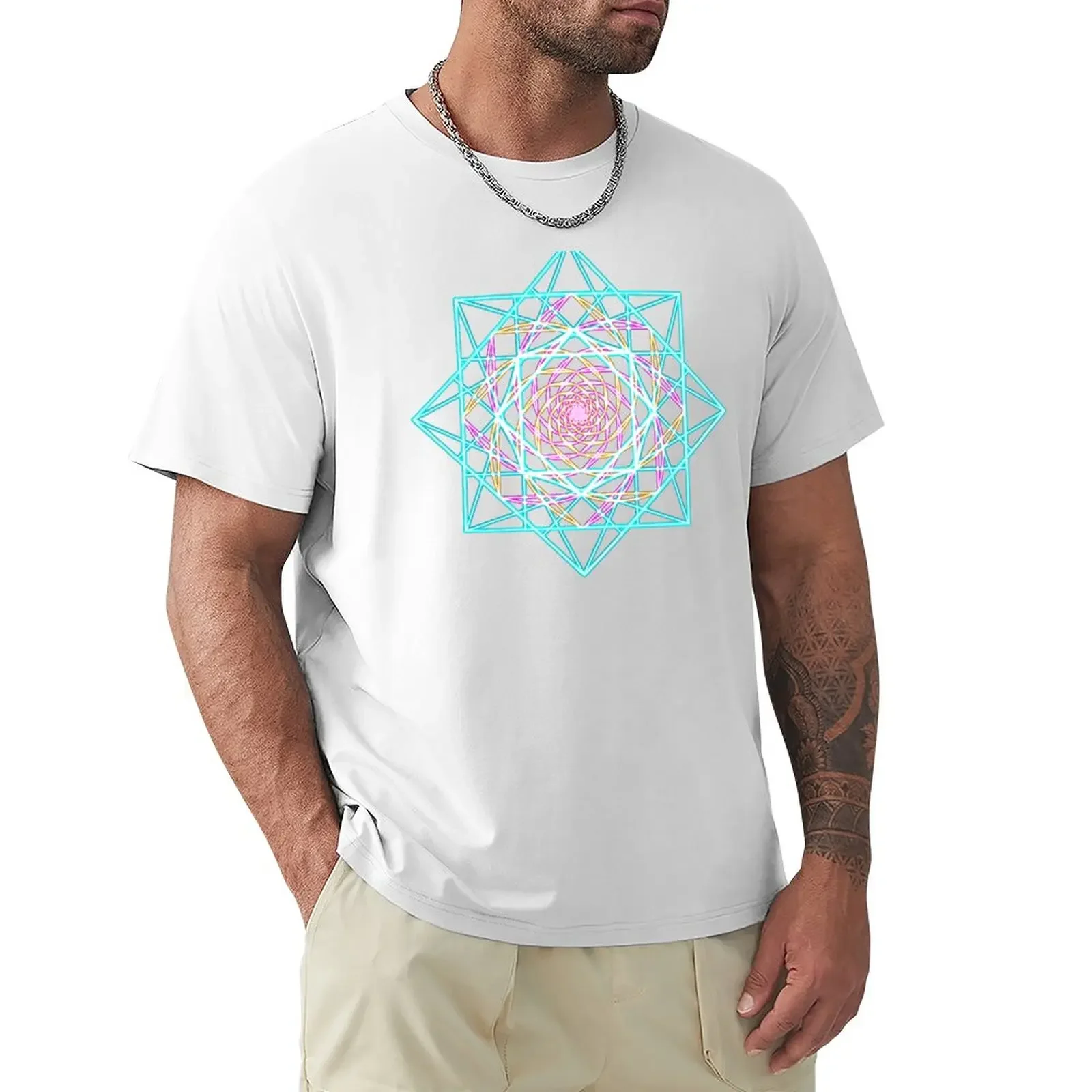 Trinary Eternal Spiral T-Shirt oversized Short sleeve tee mens t shirt