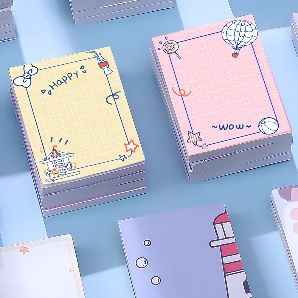 Fancy Cute Non-sticky Notes Memo Pad Balloon Paper Notepad School Office Girl Kids Stationery Planner Checklist Index Tab Agenda