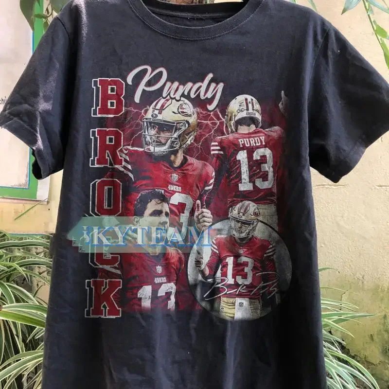 Vintage 90S Style Brock Purdy T Shirt Oversi