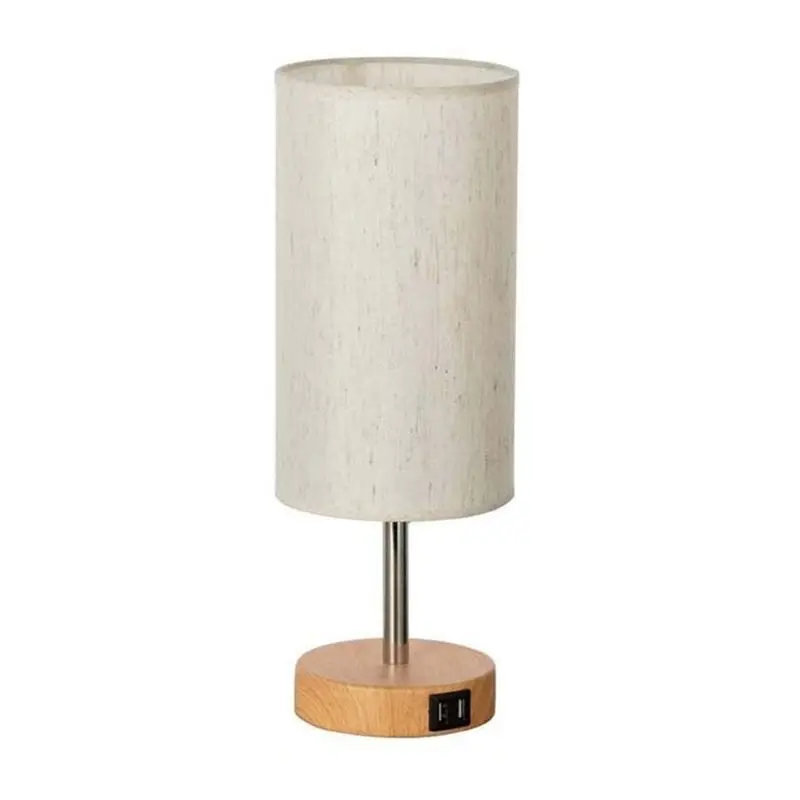 *ABKM Beside Table Lamp for Bedroom Nightstand - 3 Way Dimmable Touch Lamp USB C Charging Ports and AC Outlet US Plug