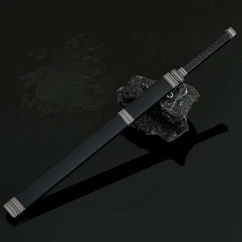 ดาบเหล็กตกแต่งรูปแบบอาวุธอนิเมะ Slay The Gods ขนาด 22 ซม./8.66 นิ้ว งานฝีมือโลหะ ของตกแต่ง Zhao Kongcheng Star Knife พร้อมปลอกดาบ