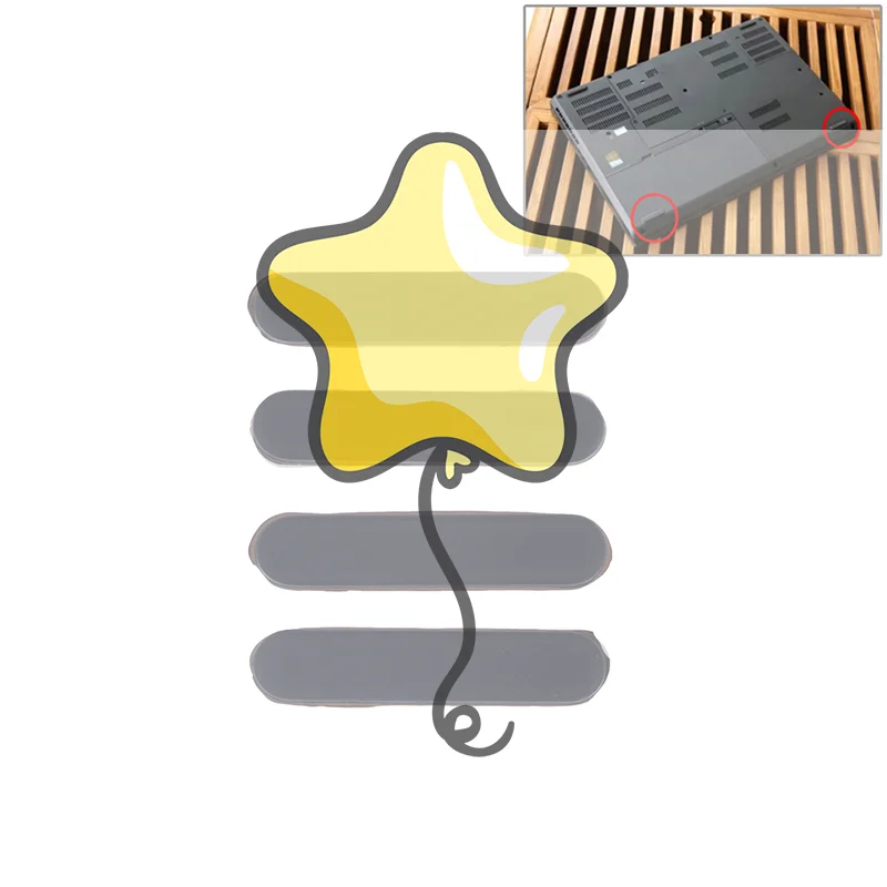 4 قطع من أقدام مطاطية للكمبيوتر المحمول Thinkpad P50 P51 P52 وسادة مطاطية ذات غلاف سفلي