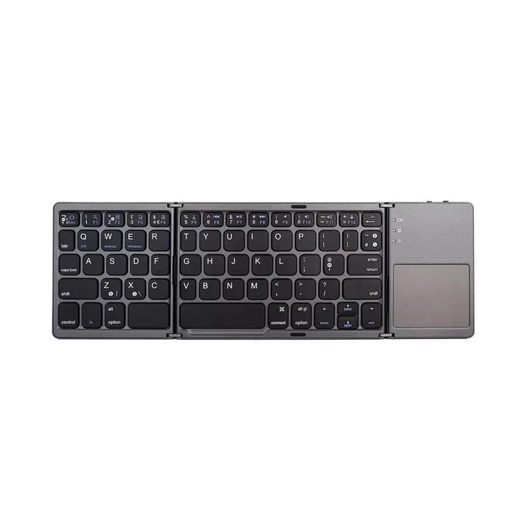 Folding Keyboard Rechargeable Wireless Foldable Design Tablet Touchpad