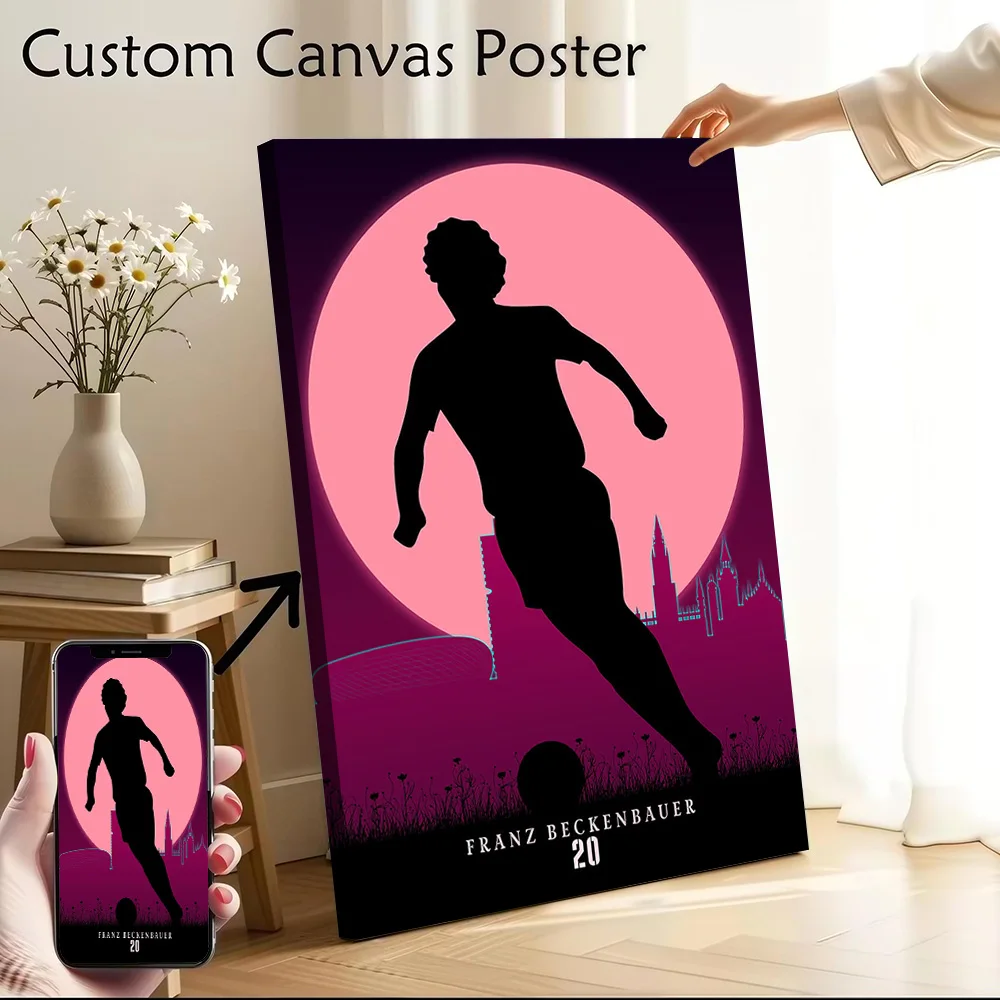 Franz Beckenbauer Printed Canvas Poster Custom Pictures Wall Art Canvas Painting for Room Decoration Aesthetic Home Decorations