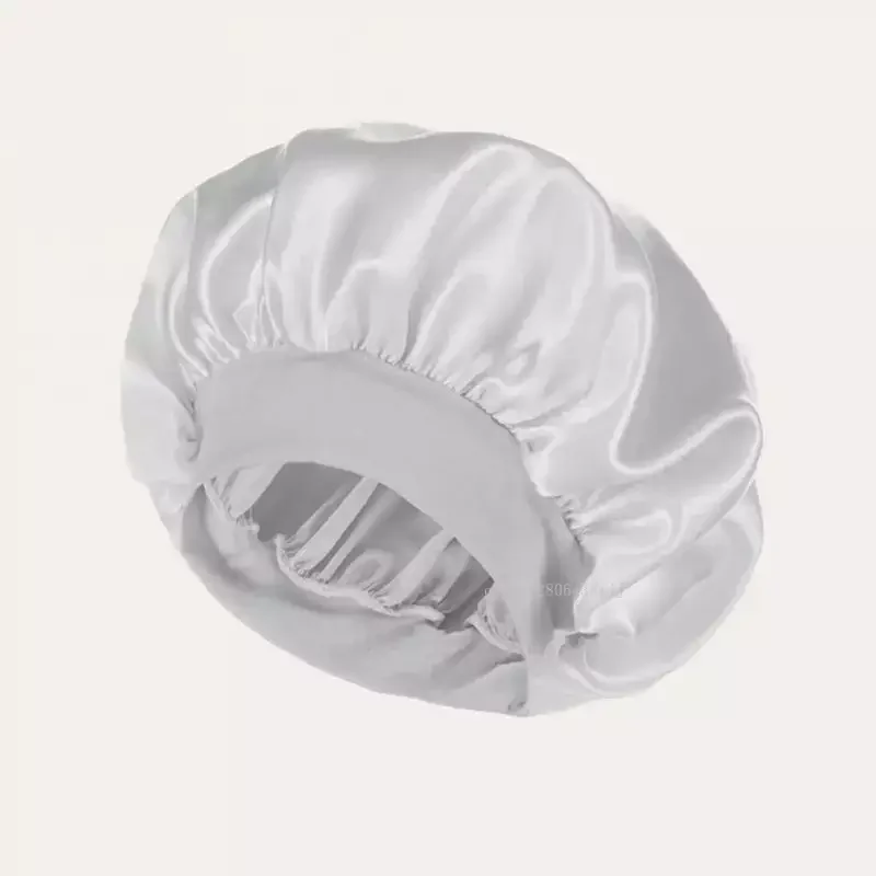 Gorro de satén para dormir, tela redonda de seda para proteger el cabello, cómodo para la noche, Antifrizz, transpirable, cuatro estaciones