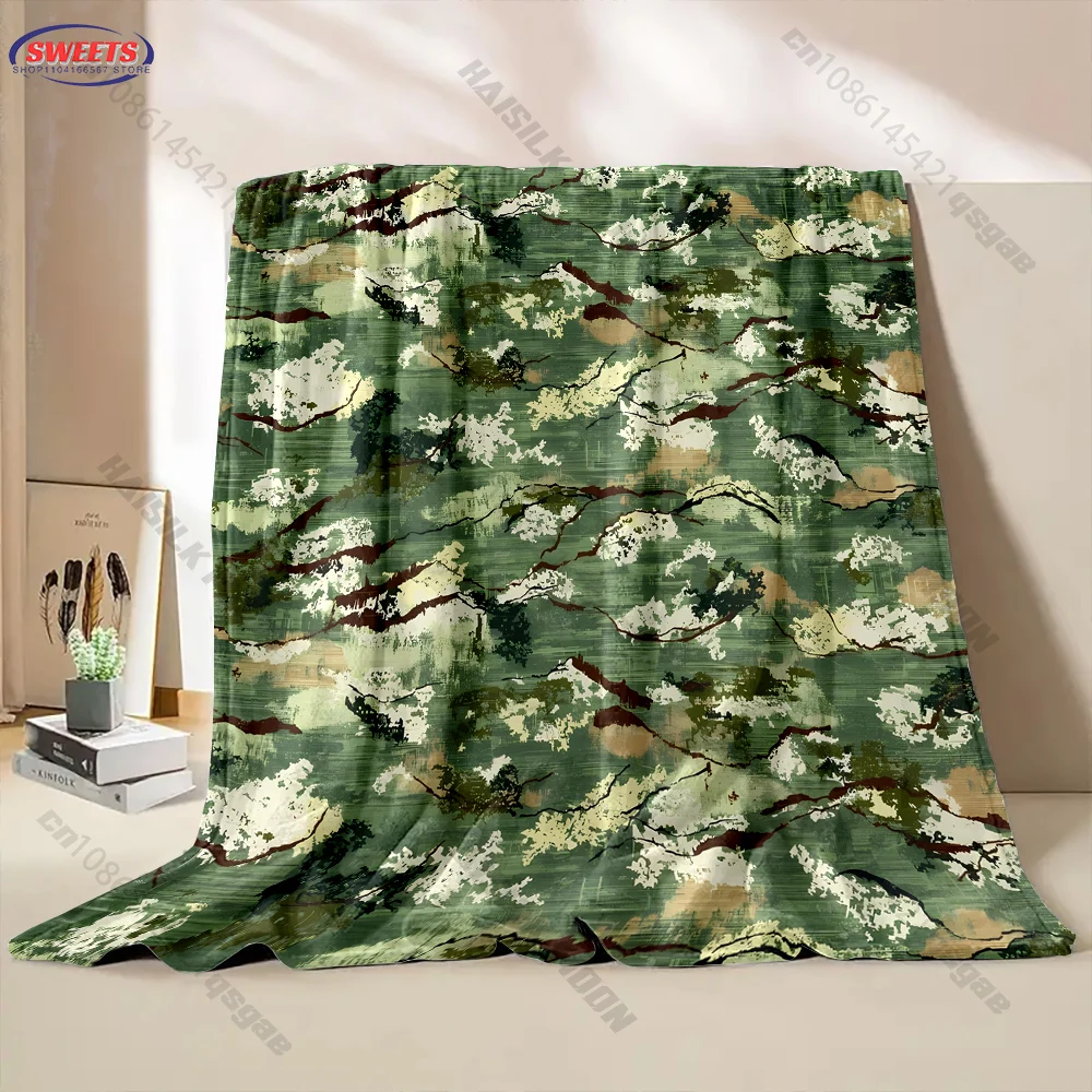 Camouflage Outdoor Adventure Blanket Multiple sizes kid's and adults' bedroom living room sofa decor blanket, Exquisite gift