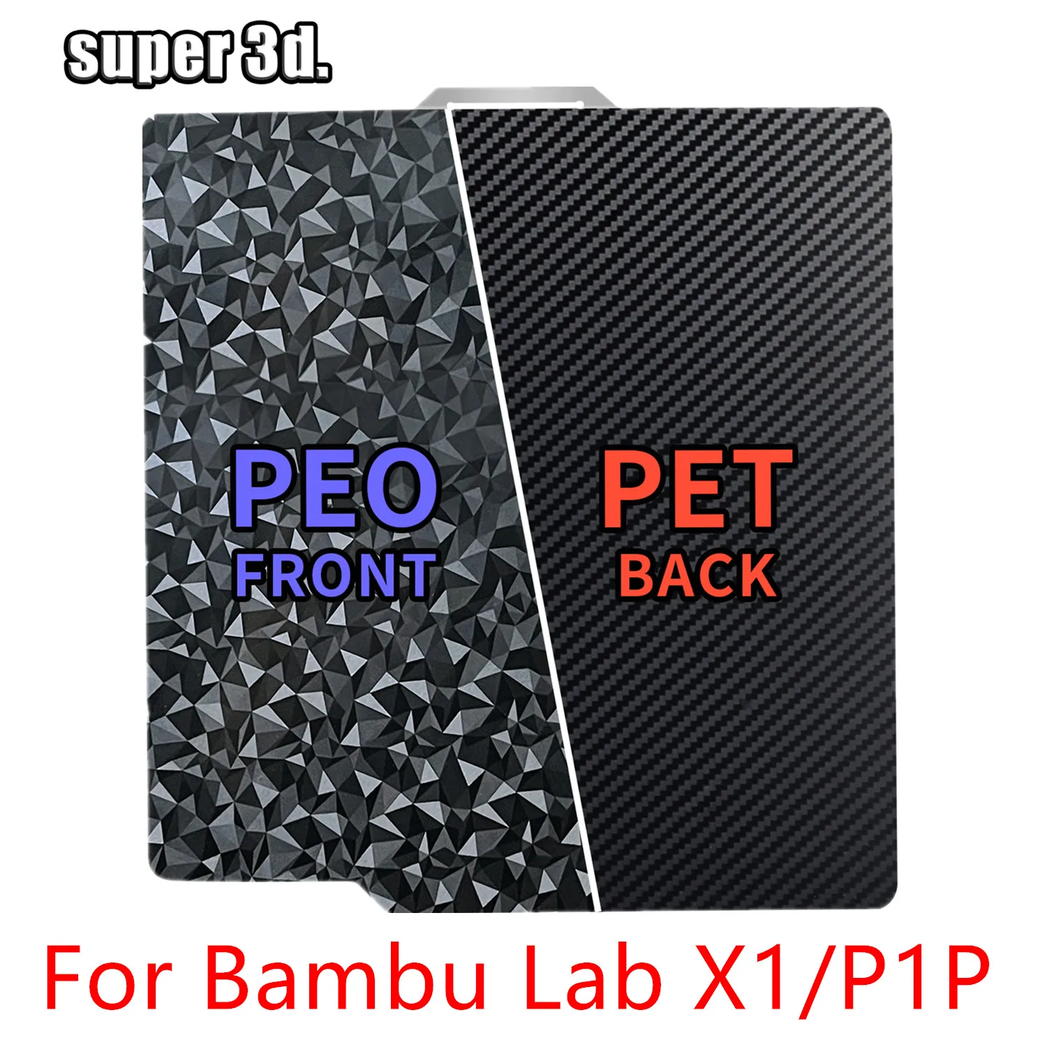 

Double Sided PEO+PET Plate for Bambu Lab X1 P1P Magnetic Spring Steel Sheet PET Carbon Plate for Bambulabs p1s X1C Upgrade Bed