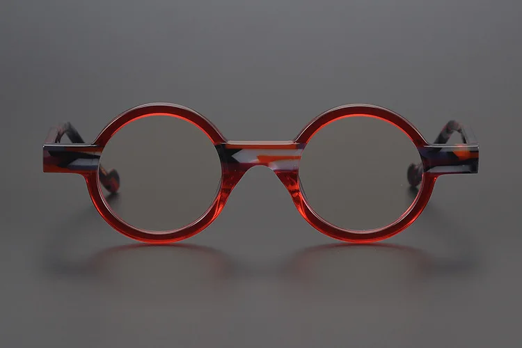 55104 Runde Acetat Brillen Rahmen Männer Myopie Brillen Frauen Optische Gläser Steampunk Brillen – Detail 18