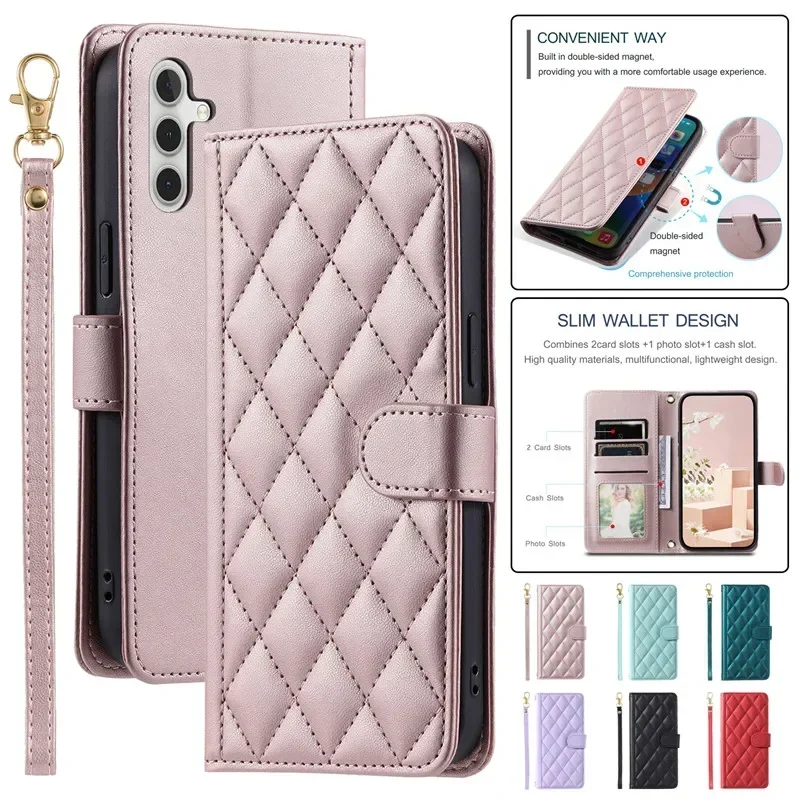 Flip Leather Wallet Case For Samsung Galaxy A25 A14 A24 A34 A54 A13 A23 A33 A53 A12 A22 A32 A52 A51 A71 A21S M13 A10 A20 A50 A70