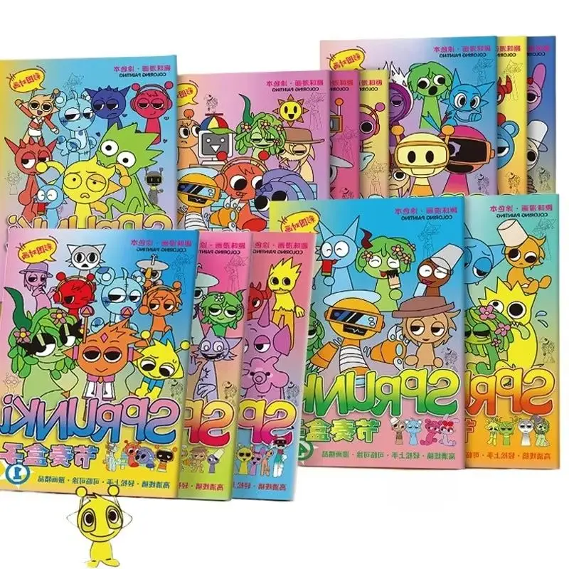 

**Cartoon Sprunki Coloring Books Anime Game Tracing Figures Kids Coloring Drawings Stationery Books Creative Stick Figures Gift
