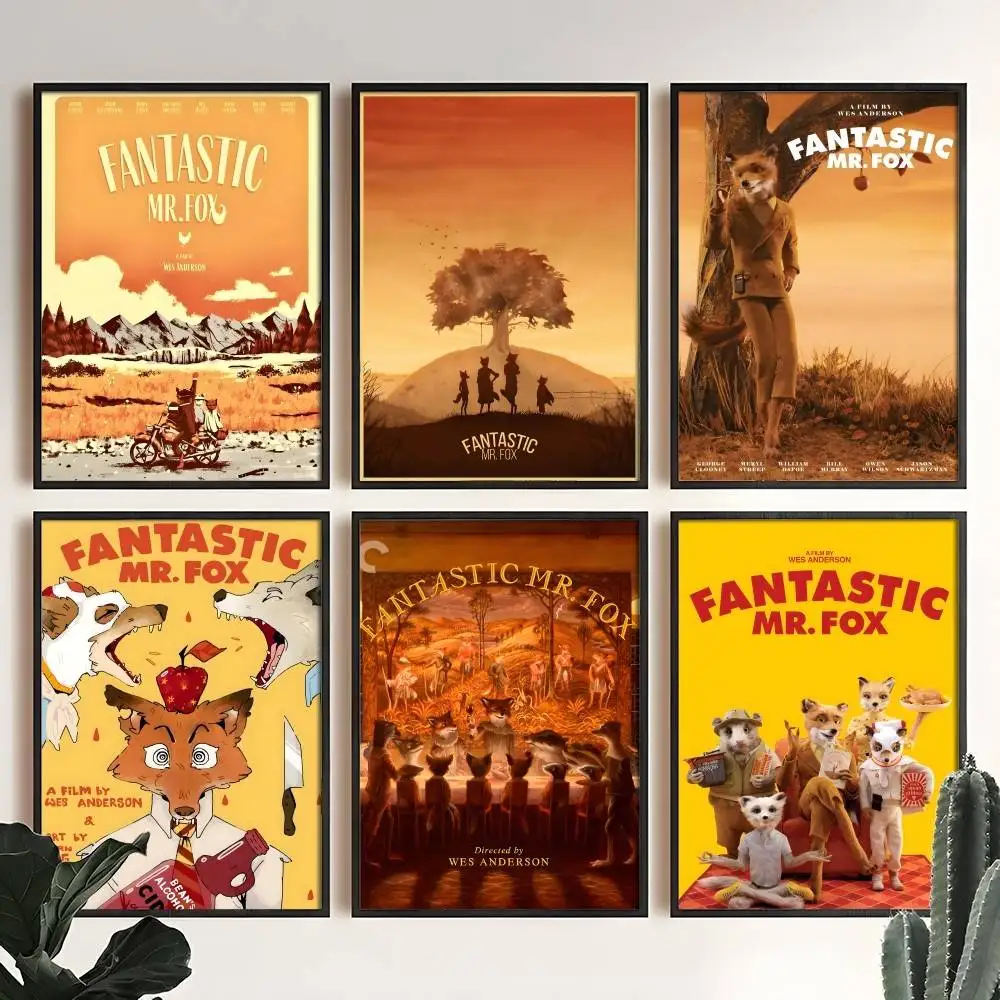 Movie The Fantastic Mr Fox Poster Print Home Decor Wall Art Mural Room Bar Decoration