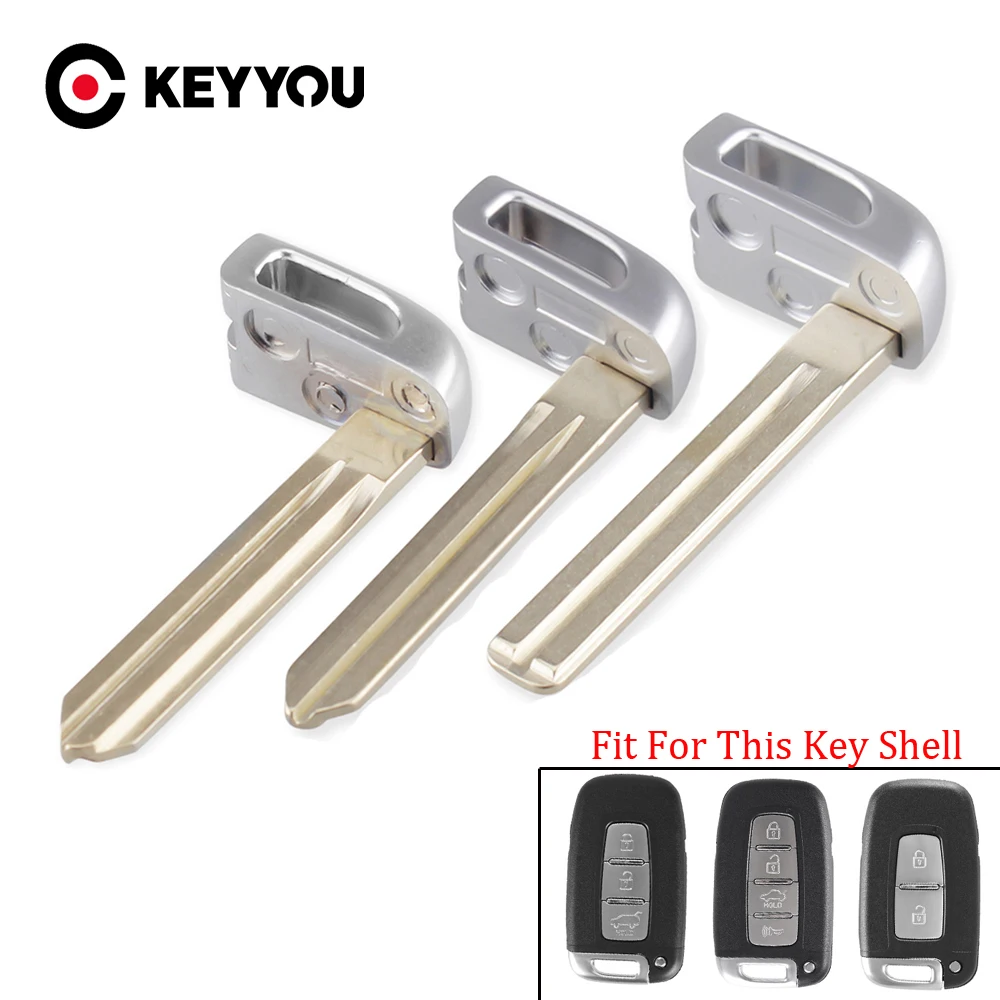 

KEYYOU 10PCS Smart Emergency Key Blade Fit For Hyundai Elantra IX35 Sonata 8 for Kia K2 K5 Sportage Forte Replacement