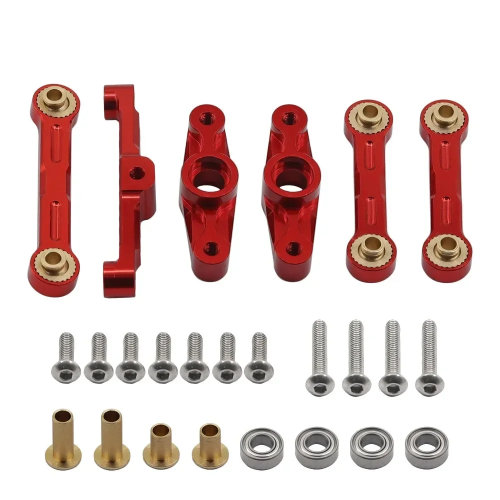 Metalen Crank Stuurarm met Brug Stuurinrichting Set voor Tamiya TT02 TT-02 TT02D 1/10 RC Auto Upgrade Onderdelen Accessoires