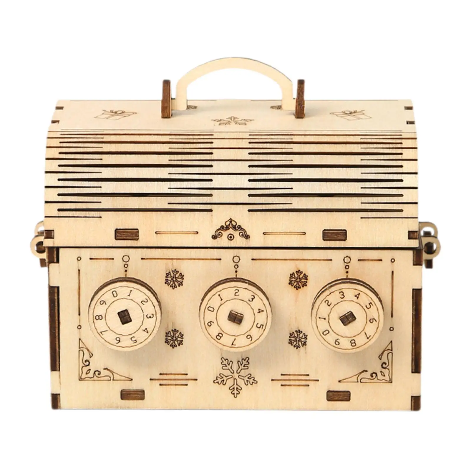 

Wooden 3D Puzzle Case Treasure Box Model Piggy Bank Jewelry Keepsakes Box for Valentine's Birthday Gift Children Collectible