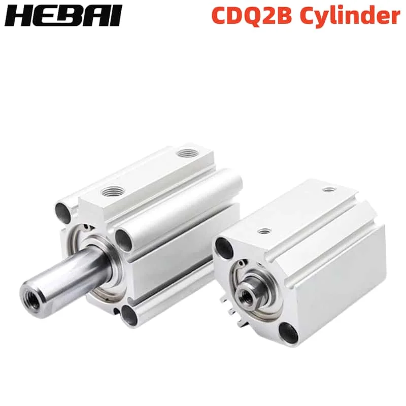 HEBAI Air Cylinder CQ2B Double Acting Thin Compact Cylinder CQ2B12 CQ2B16 CQ2B20 CQ2B25 CQ2B32 CQ2B40 Stroke 5-100mm