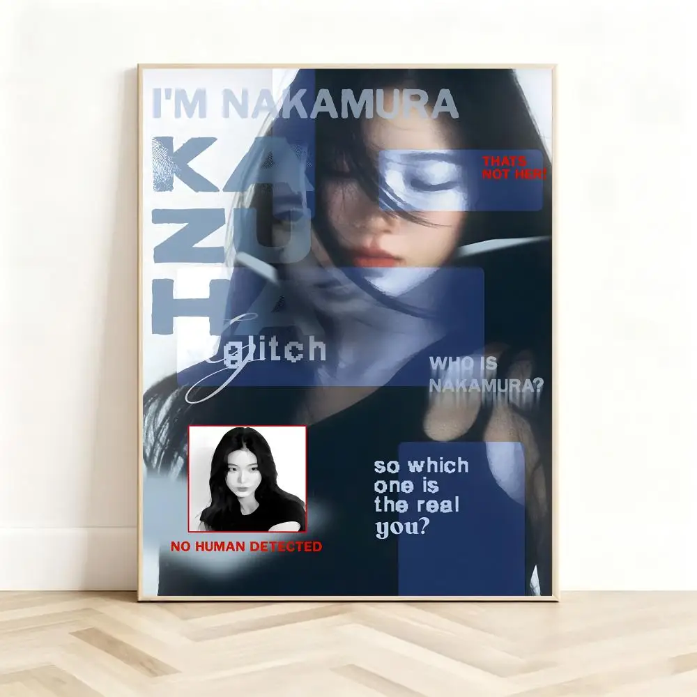 Soft Performer K-Kazuha Poster Classic Self-Adhesive PP Wall Sticker for Living Room Bar Decor Gift