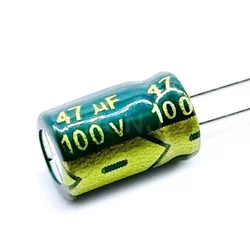 10-30PCS 47uF 100V 8x12mm Low Impedance 100V47uF Aluminum Electrolytic capacitor 20%