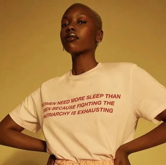 

Skuggnas Women Need More Sleep THAN MEN BECAUSE FIGHTING THE PATRIARCHY IS EXHAUSTING T-Shirt Women Funny Tees Aesthetic Clothes