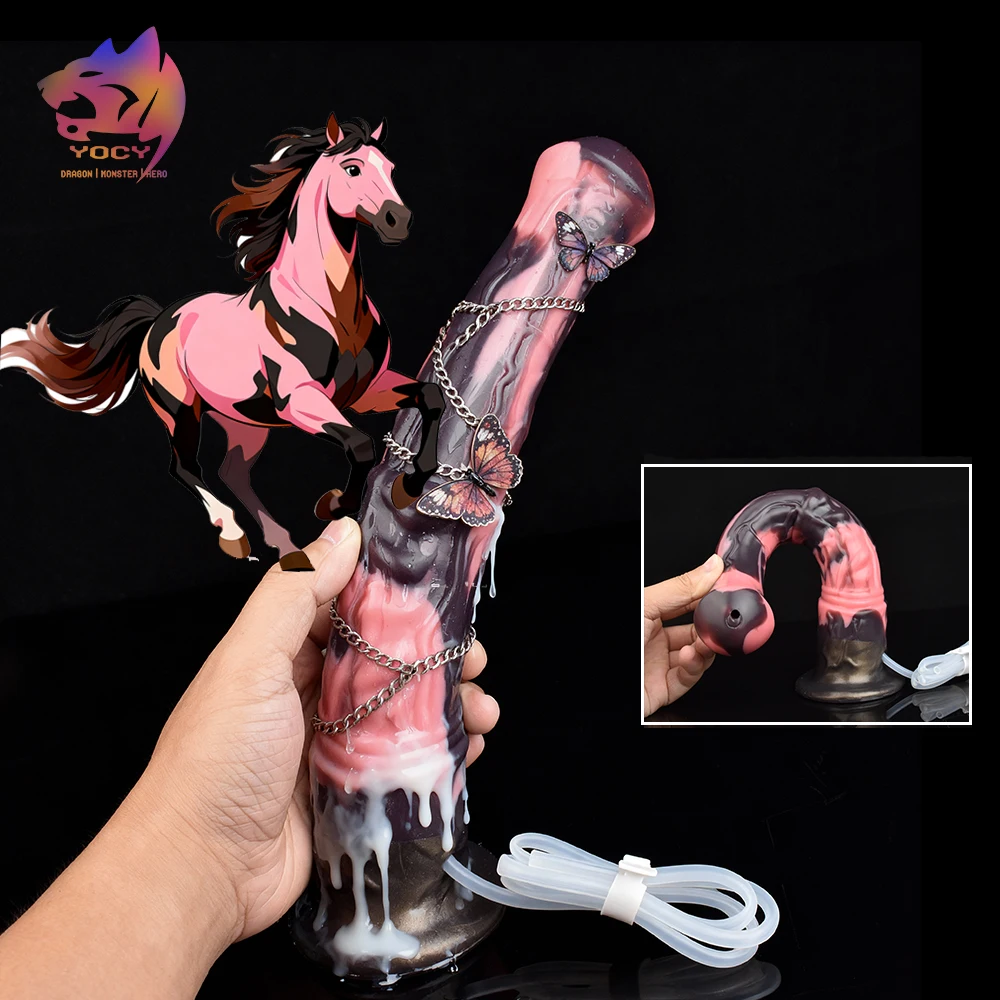 YOCY التدفق طويل الحصان القضيب سيليكون الشرج موسع مع مصاصة الإناث الاستمناء الوحش دسار الجنس لعب لتدليك الكبار