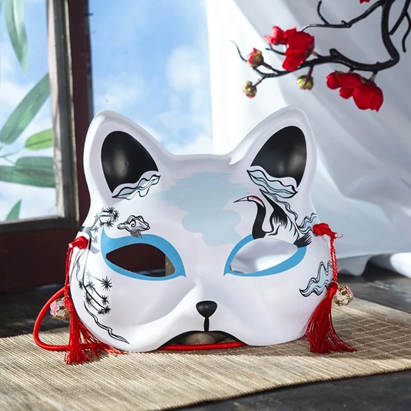 

New boutique and wind half face COs lace cat face mask and wind hand-painted fox Christmas Halloween mask