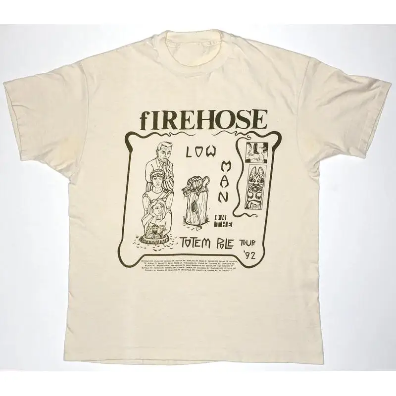 تي شيرت FIREHOSE Band Low Man On The Totem Pole 1992 مقاس كامل S 5XL