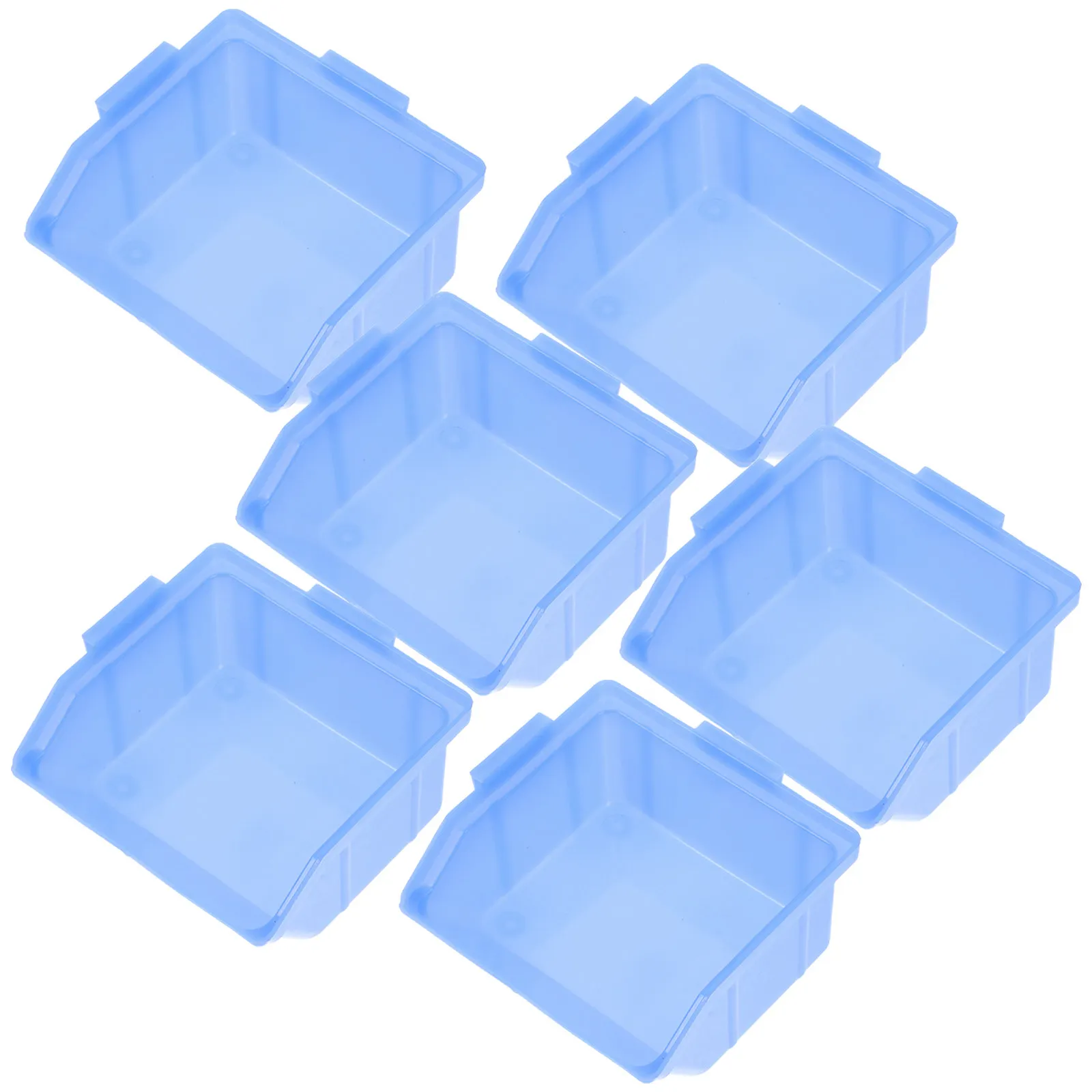 

6Pcs Professional Grade Plastic Storage Box for Hardware Parts Classification Stackable Nesting Shelf Supplies