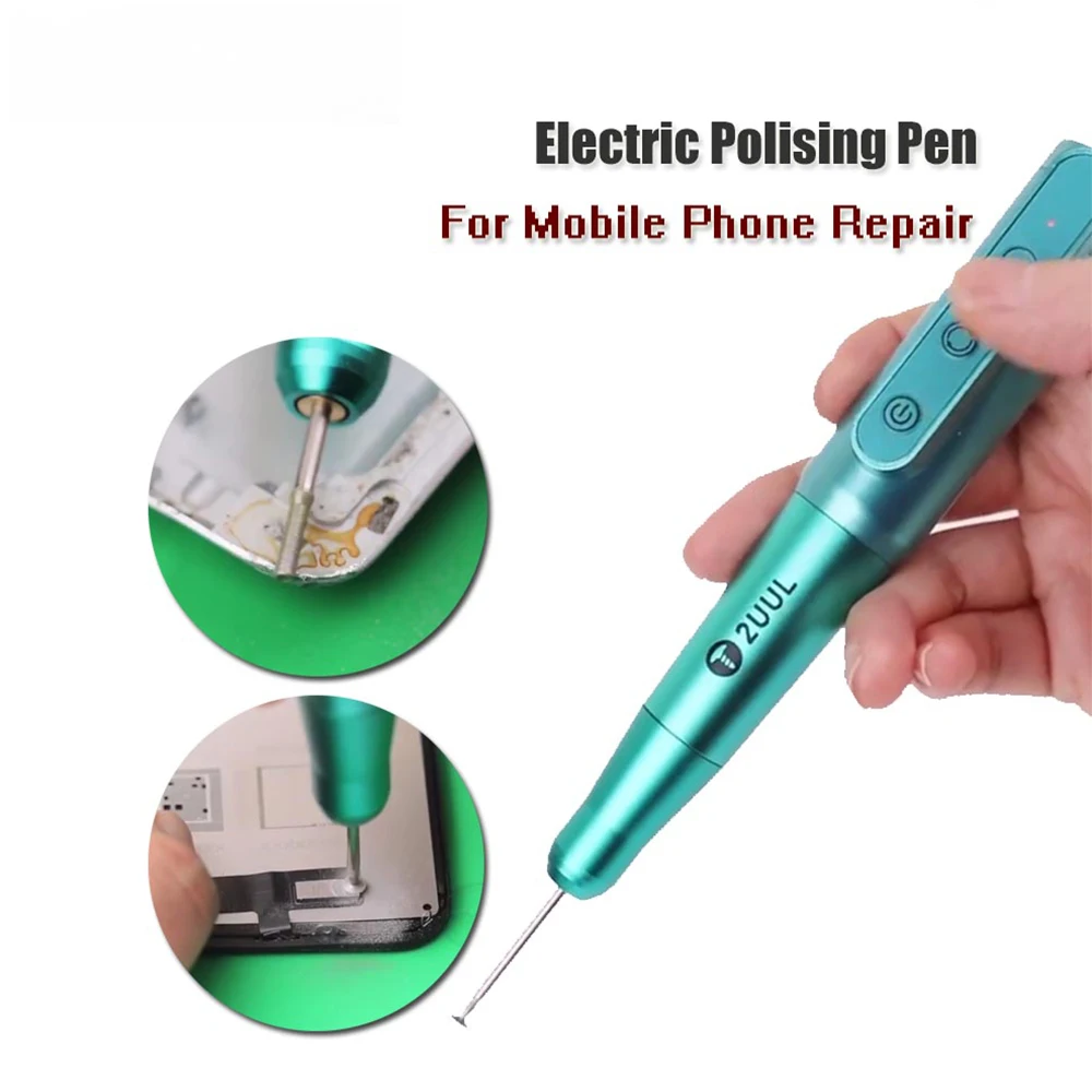 2UUL DA81 Electric Rechargeable Polishing Grinding Pen With Various Grinding Heads for Mobile Phone Motherboard CPU Maintenance