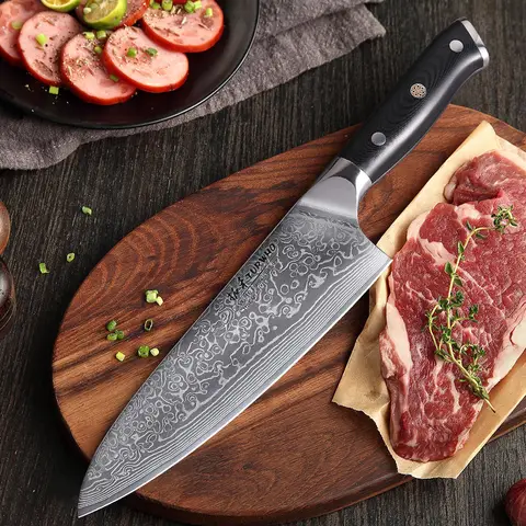 TURWHO 8-inch Professional Chef's Knives Japanese 67 Layer Damascus Steel Super Sharp Meat Vegetable Kitchen Knife Cooking Tools