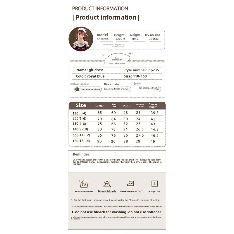 Menina lolita vestido de princesa nova saia de manga longa roupas de primavera das crianças hanfu estilo universitário elegante vestido de manga curta