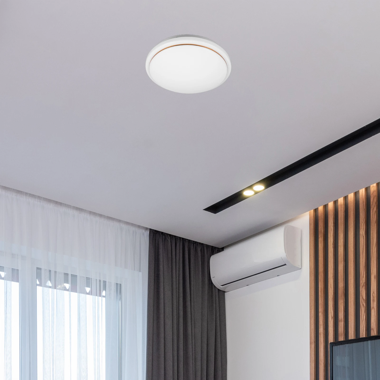 

Round Lampshade Chassis Ceiling Light Lights for Hall Lighting Flush Mount Led Fixture