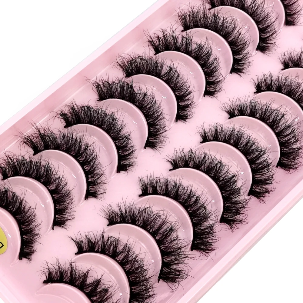 HBZGTLAD New 10 Pairs Natural False Eyelashes Fake Lashes Long Makeup 3d Mink Lashes Extension Eyelash Mink Eyelashes for Beauty