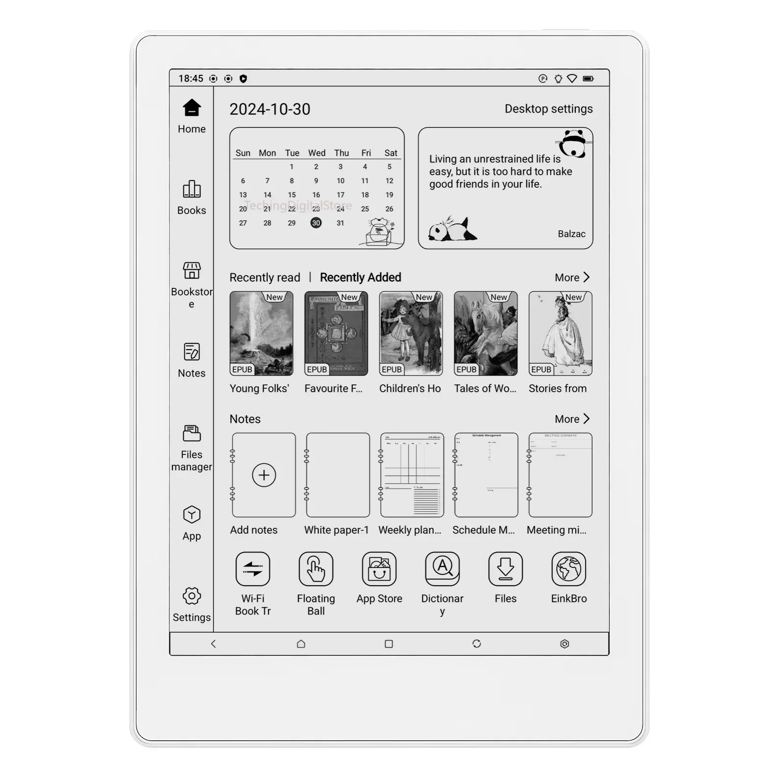 オリジナルMeebook M8電子書籍リーダー、4G、64GB、7.8インチE-ink 