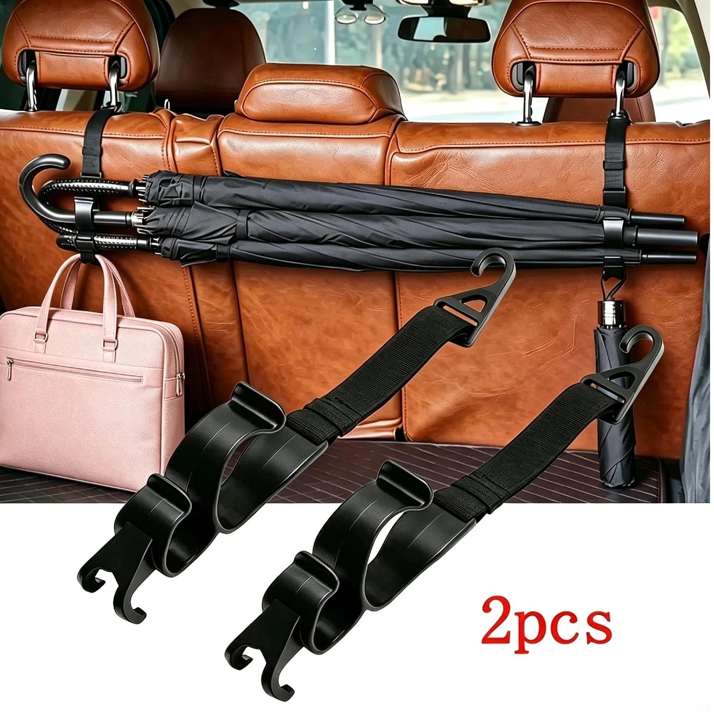 2/4pcs Car Hooks Electric Car Hooks Non Drilling Hooks Universal Car Umbrella Hooks Seat Hooks