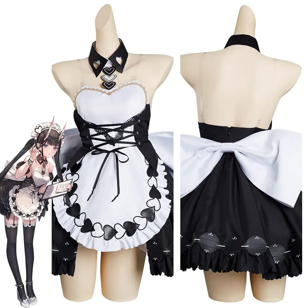 Azur Lane - IJN Noshiro Cosplay Costume Maid Dress Outfits Halloween Carnival Suit Anime Clothes