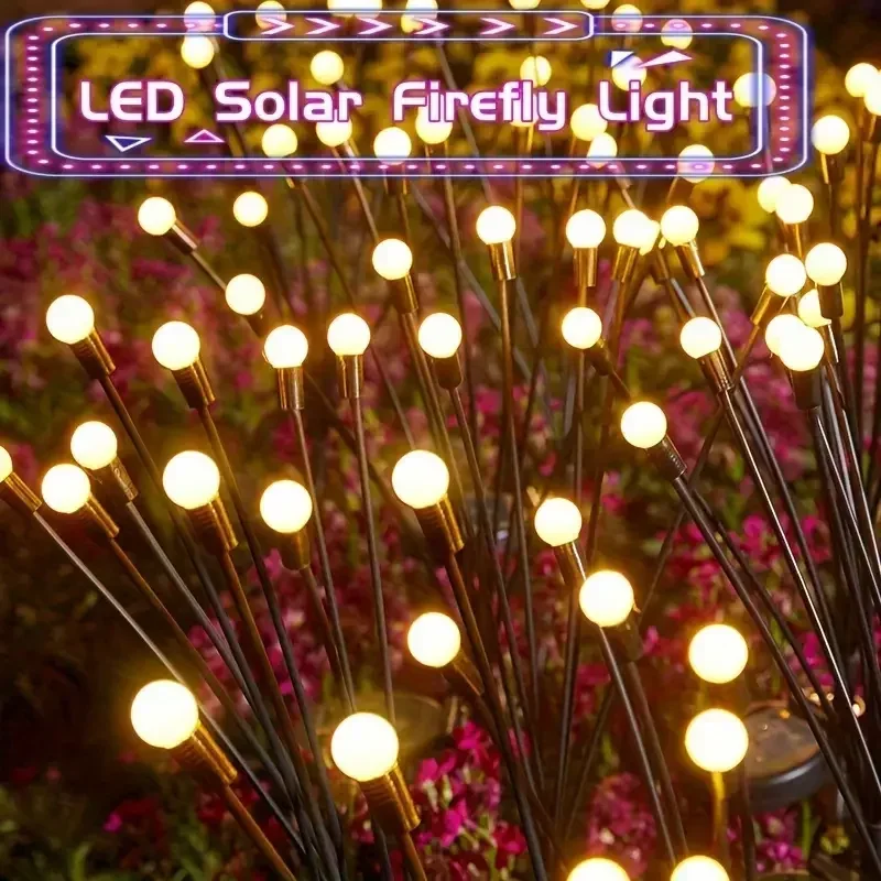 2/4 Stuks 10Leds Solar Tuinverlichting Vuurvlieg Vloerverlichting Buiten Led Verlichting Tuin Decoratieve Balverlichting Voor Tuin Outdoor Decor