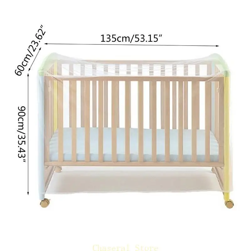 E7CE infantil cot net transpirable cortina cuna gran regalo ducha