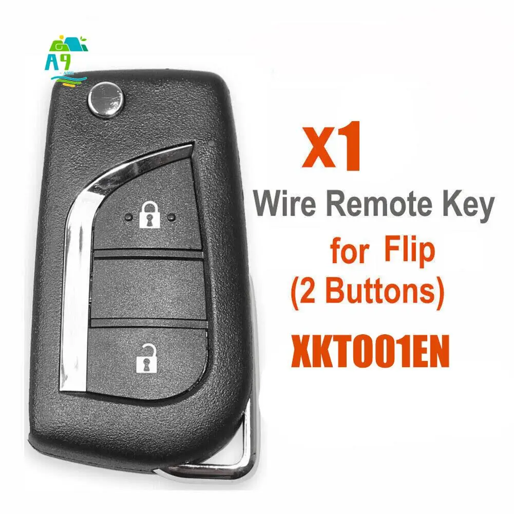 

A09E-For Xhorse XKTO01EN Universal Wire Remote Key Fob 2 Buttons For Toyota Type For VVDI Key Part