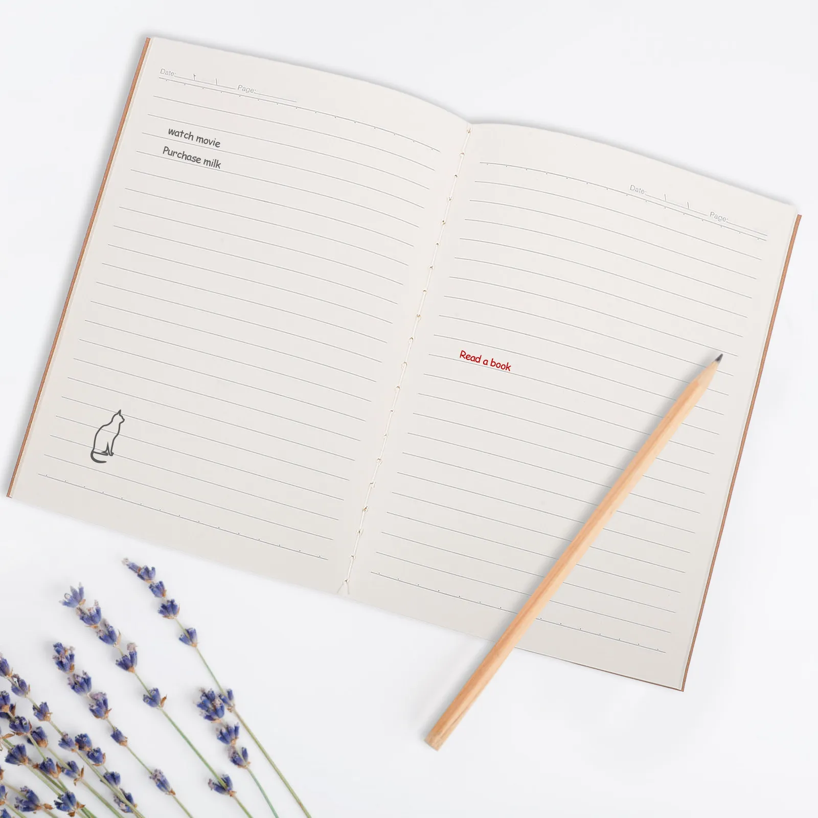 10Pcs Eco-Friendly Kraft Paper Notepad Diary Journal Writing Sketching Scheduling Planner for Office Home Travel Teachers Work