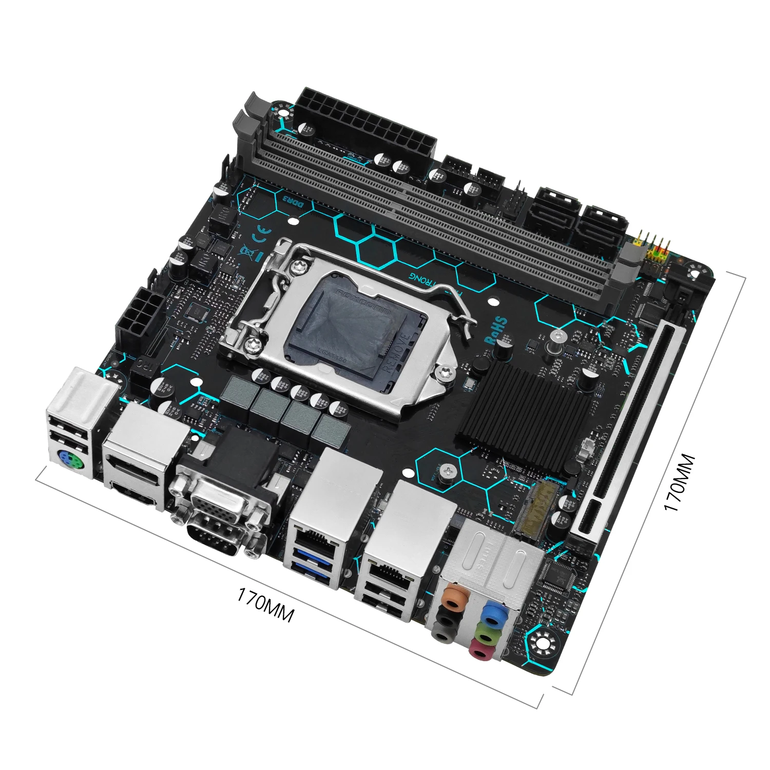 Imagem -03 - Placa-mãe Forte Lga 1150 Suporte Intel Core i7 i5 i3 e3 Ddr3 Mini-atx Vga Hdmi dp com Lan Dupla Wifi M.2 Machinist-h97