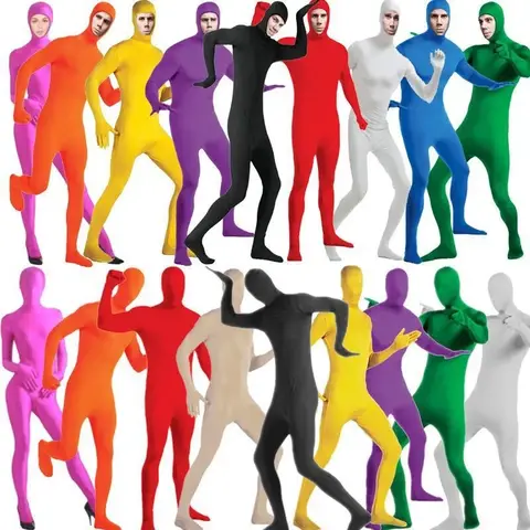Disfraz Invisible para adulto, traje ajustado puesta en escena, Halloween, Ninja, ropa negra Invisible para hombre, Cosplay, ropa de uso especial