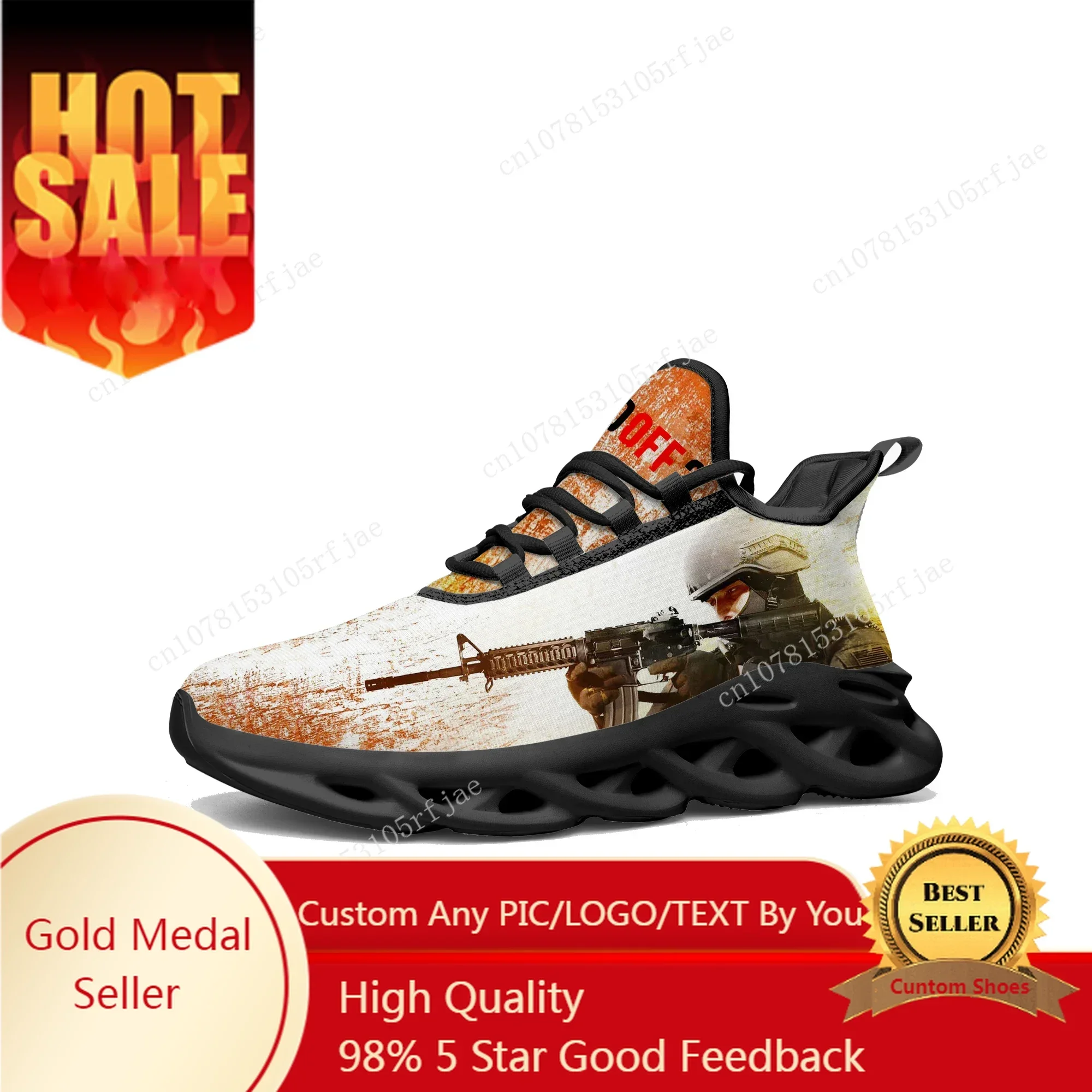 

Standoff 2 Flats Sneakers Cartoon Game Mens Womens Sports Running Shoes Fashion Tailor Made Lace Up Shoes