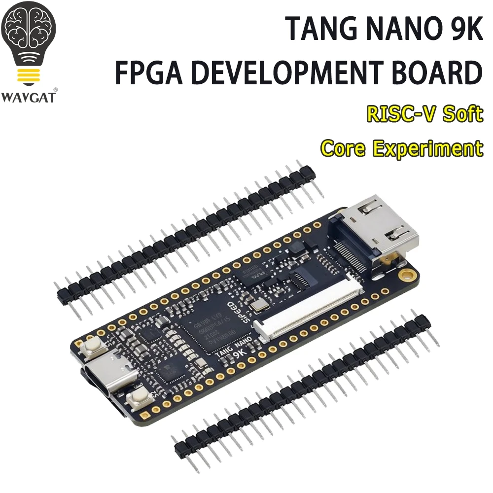 Плата разработки FPGA Tang Nano 9K с чипом GOWIN GW1NR-9, поддержка RISC-V PicoRV Soft Core, выход HDMI, макетная плата