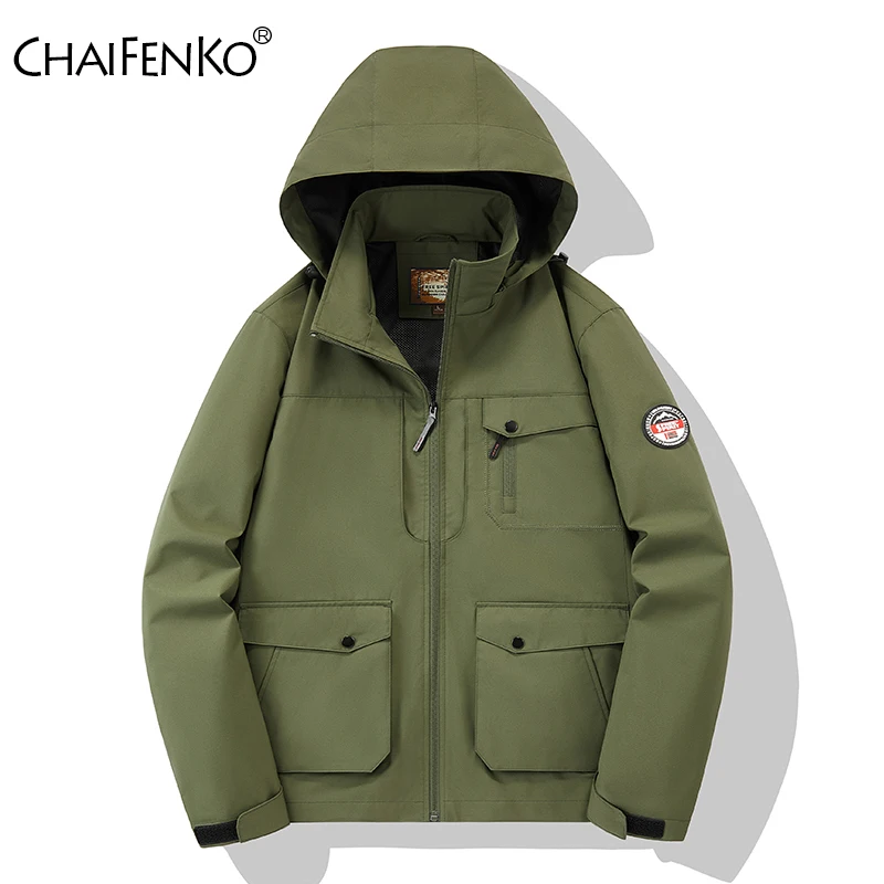 

Spring Autumn Outdoors Windproof Waterproof Lightweight And Thin Ventilation Motion Coat Man New Multiple Pockets Leisure Jacket