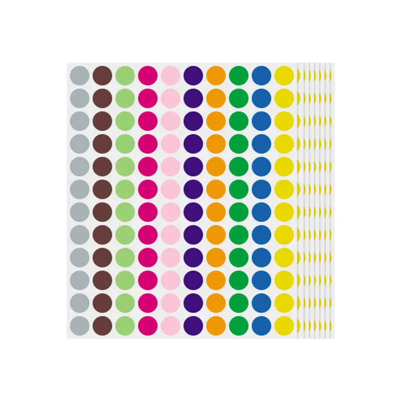 Style C 25mm  Round Colored Dot Labels Self-Advise Waterproof  Mark Paper