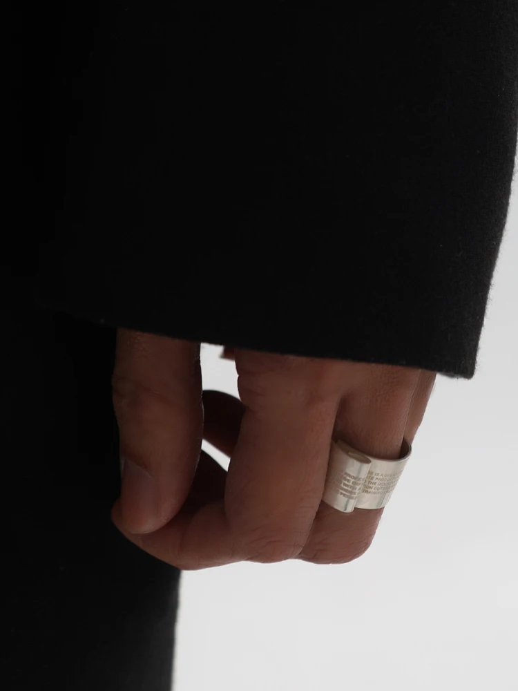 2024 New Scroll Ring Alloy Cyberpunk Style Men\'s And Women\'s Jewelry Party Gift