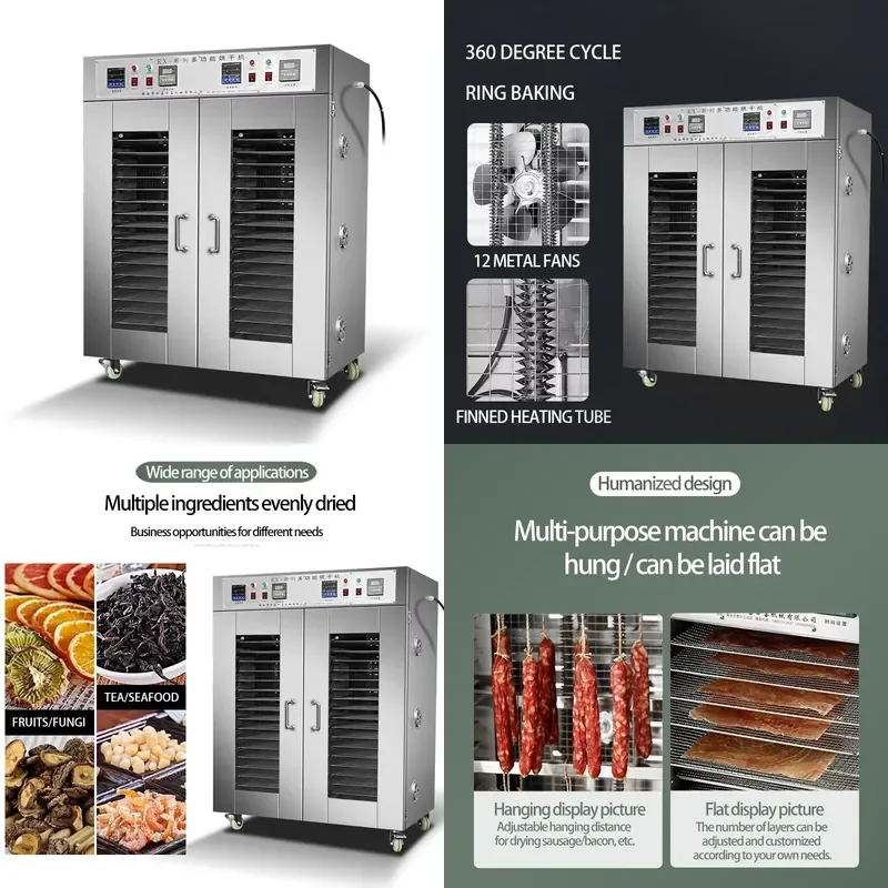 20 30 40 50 Layer Multifunctional Powerful Food Dehydrator Fruit Dryer Machine for Home Use Vegetable Meat Jerky Maker