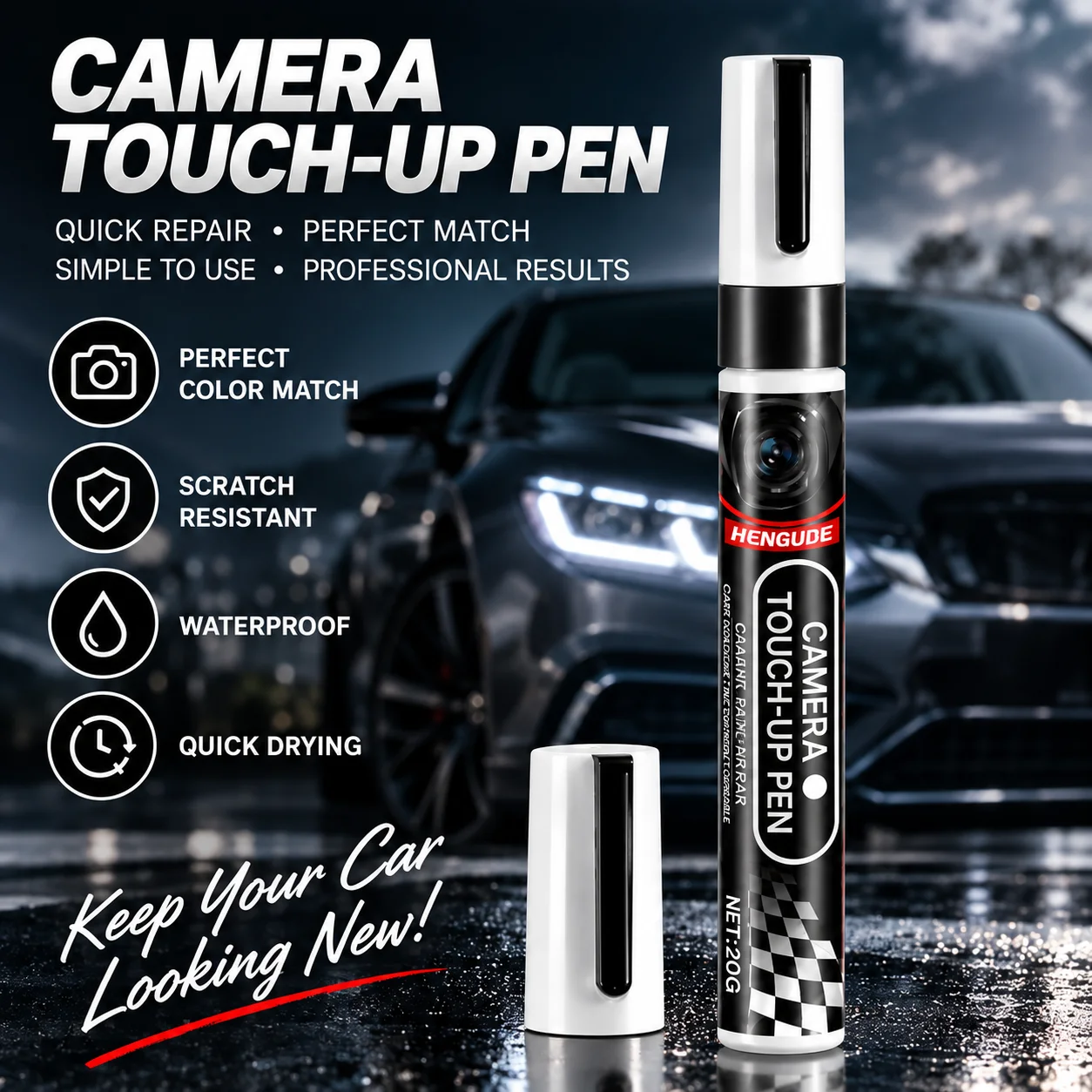 Camera Touch-Up Pen | Fix Fading/Scratches/Paint Loss | For DSLR/Digital/Instant/Film Cameras & Mounts