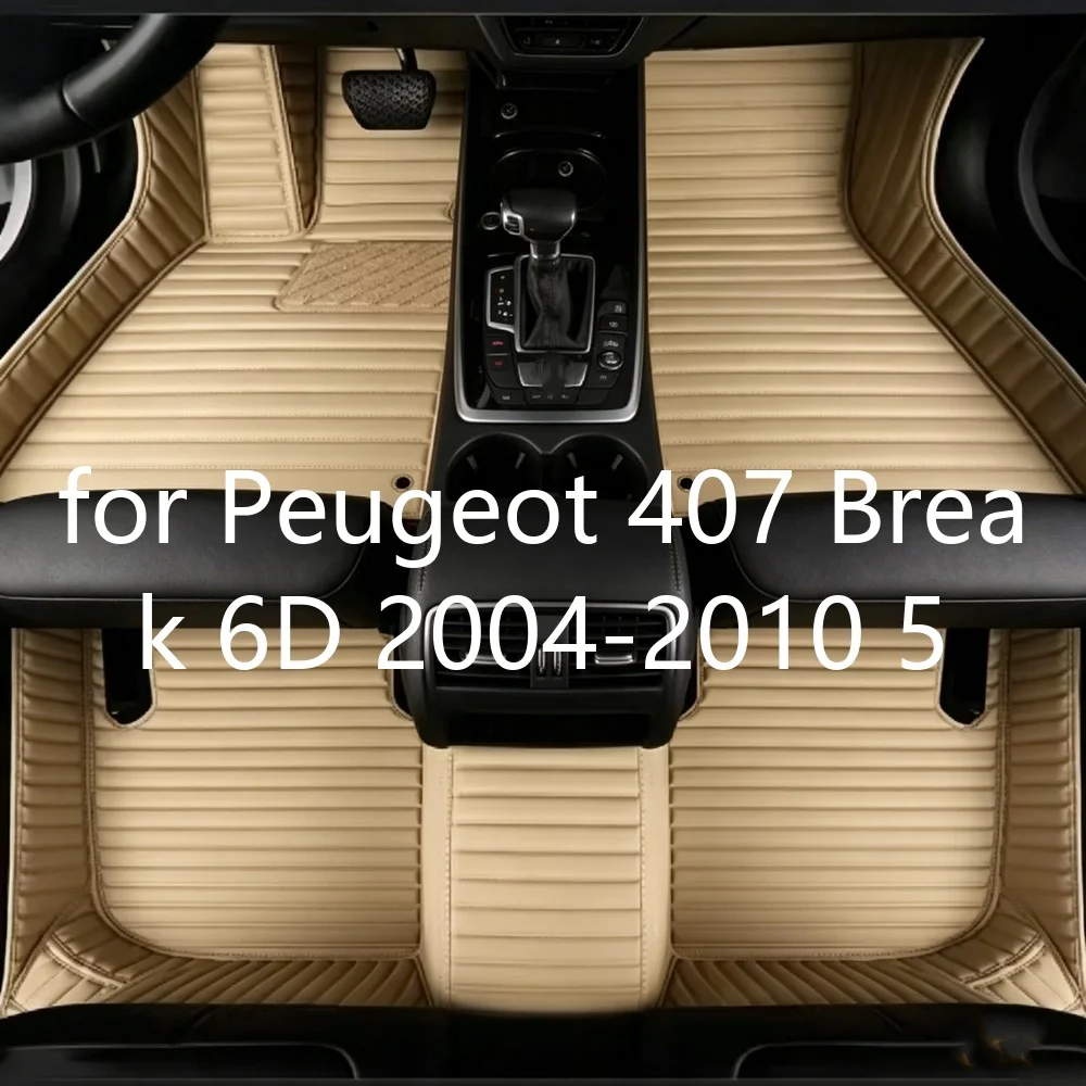 Tappetini per auto in TPE di lusso, realizzati su misura, per Peugeot 407 Break 6D 2004-2010, 5 posti, protezione per tutte le condizioni atmosferiche, inodori, resistenti, accessori per interni auto,