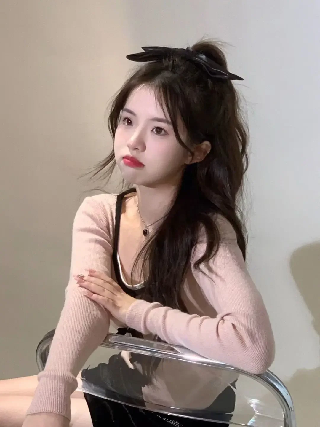 

Sweet Pullovers for Women O-neck Tunic Long Sleeve Knitted Tops Pull Femme Chic Hollow Out Fashion Knitwear Crop Sweater Jumer